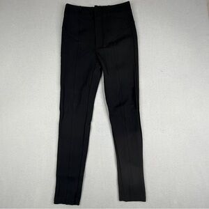 Free People Black Ponte Pants XS Pull On Zip Hook Slim Stretch